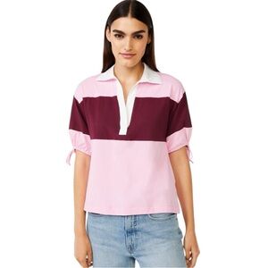 Free Assembly Pink and Burgundy Cotton Top Size M‎